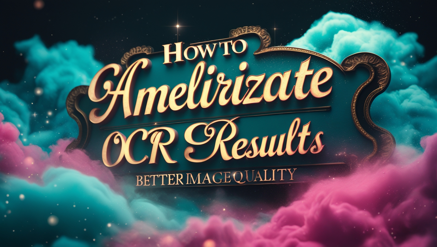 How to Ameliorate OCR Results with Better Image Quality