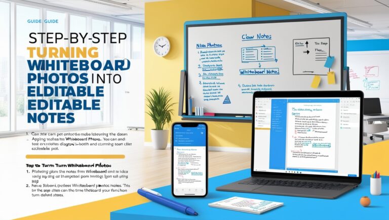 Turning Whiteboard Photos into Editable Notes: A Step-by-Step Guide