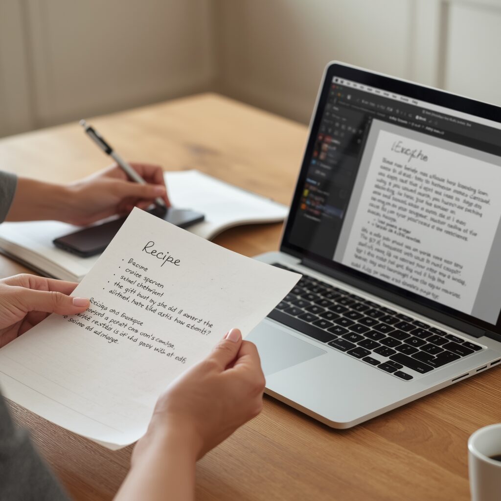 Converting Handwritten Recipes to Editable Text: A Smart Kitchen Hack